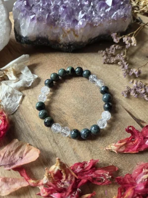 Bracelet Jaspe Kambaba Cristal de Roche – Connexion à soi & Nature